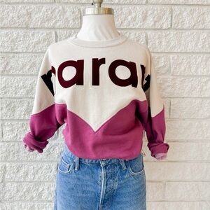 Isabel Marant Houston tone sweatshirt raspberry/ecru Sweatshirt size 34